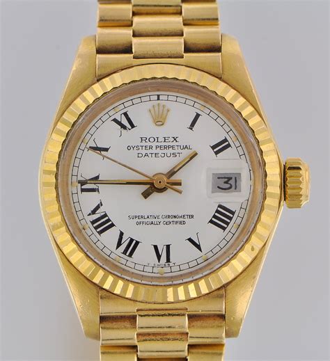 18k gold rolex ladies datejust|Rolex 18k gold watch price.